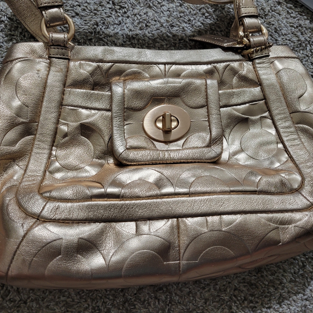 Coach Rose Color Leather Handbag